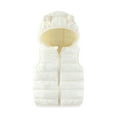 thumbnail image 1 of Children's Boys and Girls Outerwear Vests Solid Color Sleeveless Hooded Versatile Short Top Winter Fashion Cute Vest White 18 Months, 1 of 4
