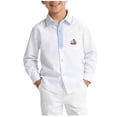 thumbnail image 1 of Auroural Girls Shirts Size 14-16 Boys Button up Shirts Long Sleeve with Front Pocket Spring and Summer Solid Color Shirts Childrens Shirt Kids Shirts White 15-16 Years, 1 of 7