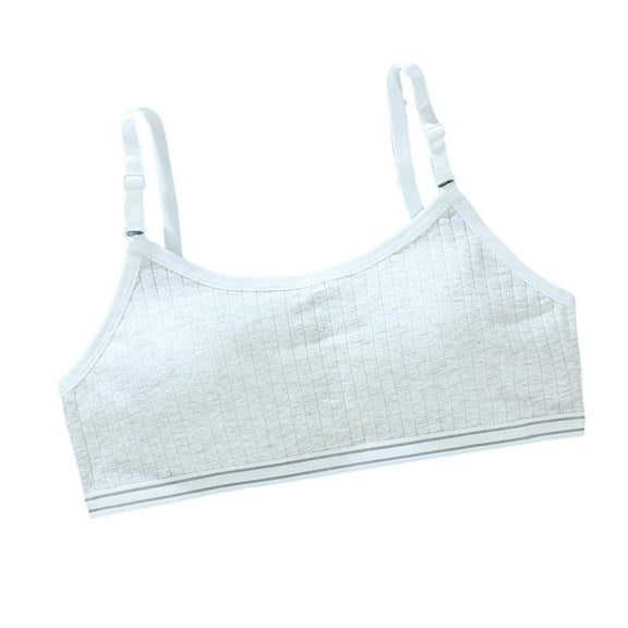 Children's Camisole Bra Vest Soft and Comfortable Stretchy Teens Tube Tops Solid Color First Time Wearer Age 6-12Y