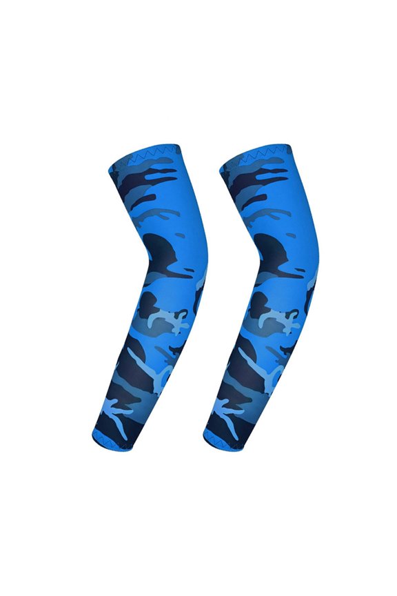 Children's Camouflage Cooling Arm Sleeves Kids UV Protection Sunscreen Quick Dry Straight Arm Guards for Outdoor Sports Cycling Running Fishing Everyday Casual Activewear Accessory