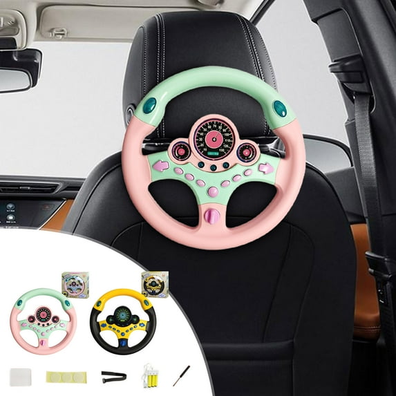 Children's Car Simulation Steering Wheel Toy with Sound, Lights & Music, Interactive Educational Driving for Kids, Early Learning, Ages 3+
