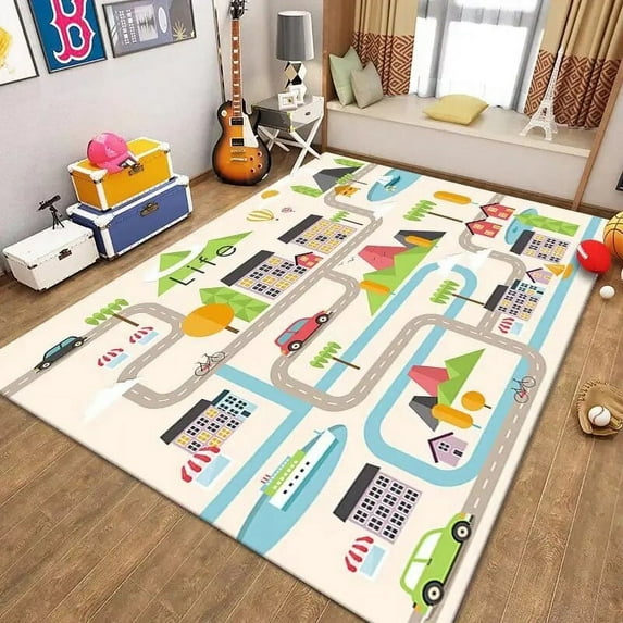 Children's Cartoon Carpet Living Room Carpets for Bedroom Traffic Play Floor Mats Children's Room Decoration Area Rugs Non-slip