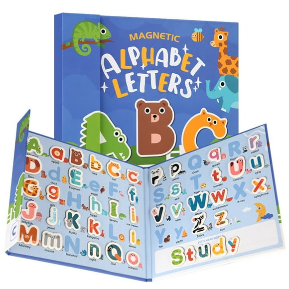 Children's Cartoon Magnetic English Letter Puzzle Word Game Baby Enlightenment Early Education Puzzle Toy Kids Learning Alphabet Toy,A