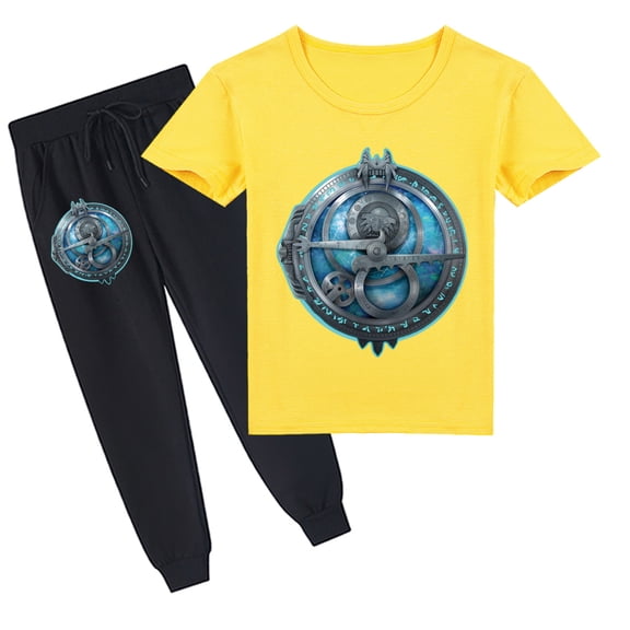 Children's Casual Sporty Wear: Trollhunters Cotton Short Sleeve T-shirt and Long Pants Outfits