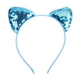 thumbnail image 1 of Children's Cat Ears Glitter Sequins Cartoon Cat Ears Headband Accessories Festival Headband Headband Thick Headbands for Women Men's Headband Metal Think Hair Bands Mens Bands Headbands Athletic as, 1 of 2