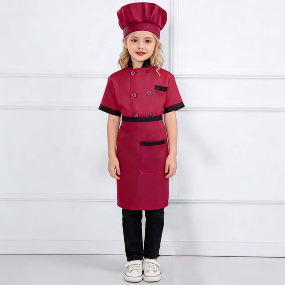 Children's Chef Preschool Performance Outfits Kids' Performance Attire Junior Chef Role Play
