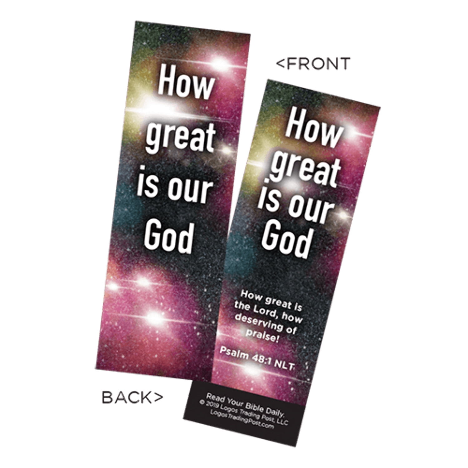 Children's Christian Bookmark, How Great is our God, Psalm 48:1 - Pack of 25