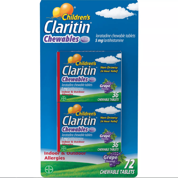 Children's Claritin 24Hour NonDrowsy Allergy Grape Chewable