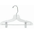 thumbnail image 1 of Children's Clear Plastic Suit Hanger w/Clips - 12"Plastic, 1 of 1