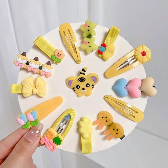 Children's Clip Cute Girl Bb No Harm To Hair Broken Bangs Side Little Accessory Headwear Japanese and Korean Style Cute Gift