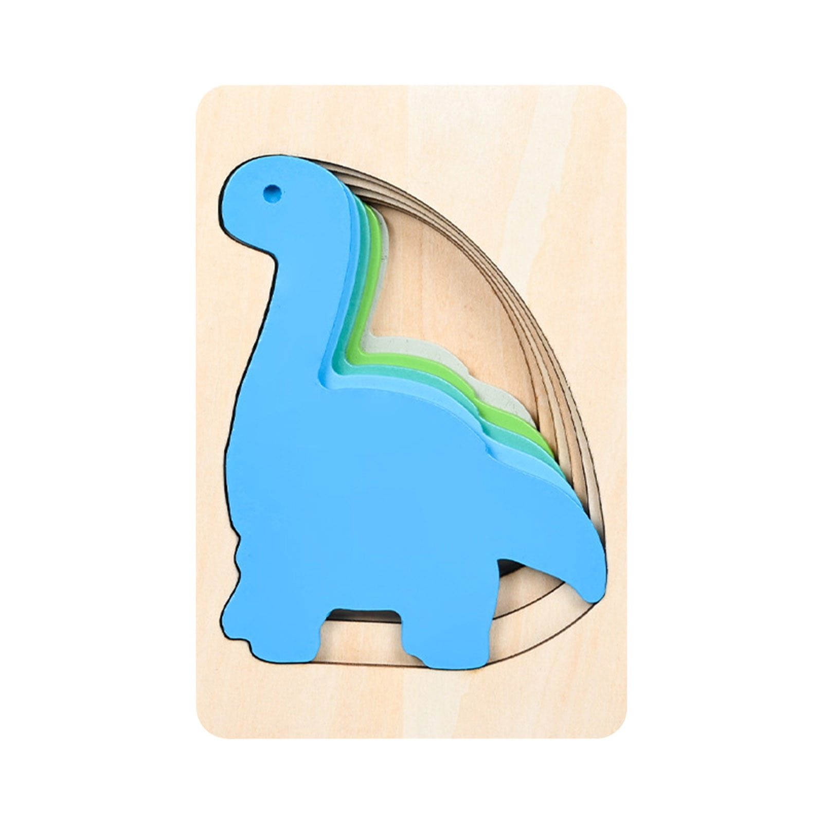 Children's Color Gradient Learn Puzzle Toy Multi-layer Wooden Three