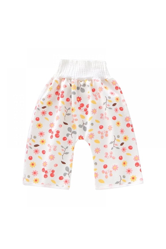 Children's Cotton Training High Waist Pants Cloth Diaper Pants, Infant Waterproof Reusable Diaper Pants