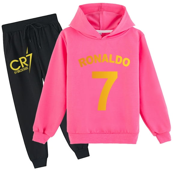 Children's Cristiano Ronaldo 2-piece: hoodie and sweatpants, pullover, autumn use.