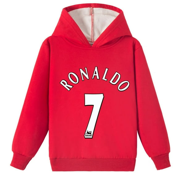 Loose Fit Sweatshirt Cristiano Ronaldo Brushed Style works for Winter School Students’ Holidays
