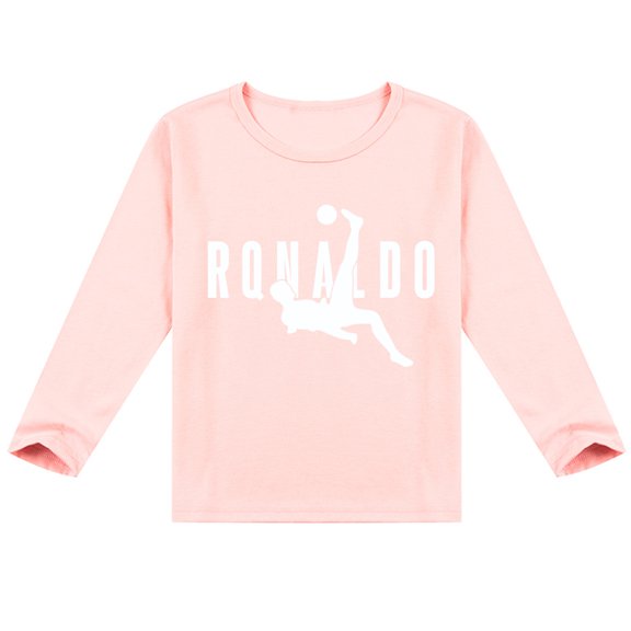 Children's Cristiano Ronaldo Fashionable Long Sleeve T-shirt, Soft and Breathable for Spring