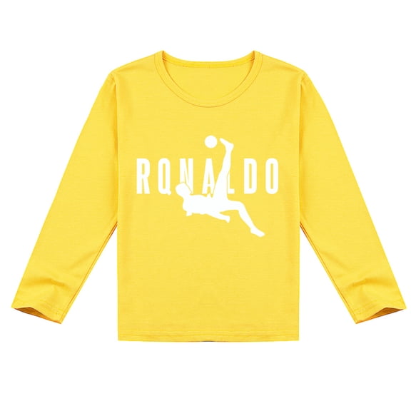 Children's Cristiano Ronaldo Fashionable Long Sleeve T-shirt, Soft and Breathable for Spring