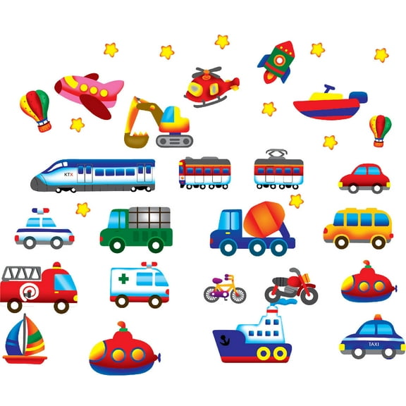 Children's Cute Cartoon Cars Wall Decal - Perfect for Kindergarten, Living Room, and Children's Room Décor, Window Dressing, and Sofa Background Wall Art