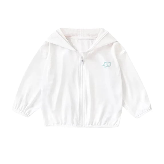 Children's Cute Hooded Zipper Jackts Sun Protection Clothing Long Sleeved Zipper Cardigan/Coat
