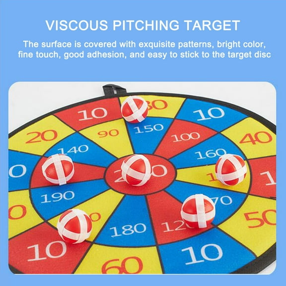 Children's Dart Board Set - Fun Indoor and Outdoor Throwing Game with Sticky Balls, Dart Board Games Flying Wall-Mounted Kids Toys