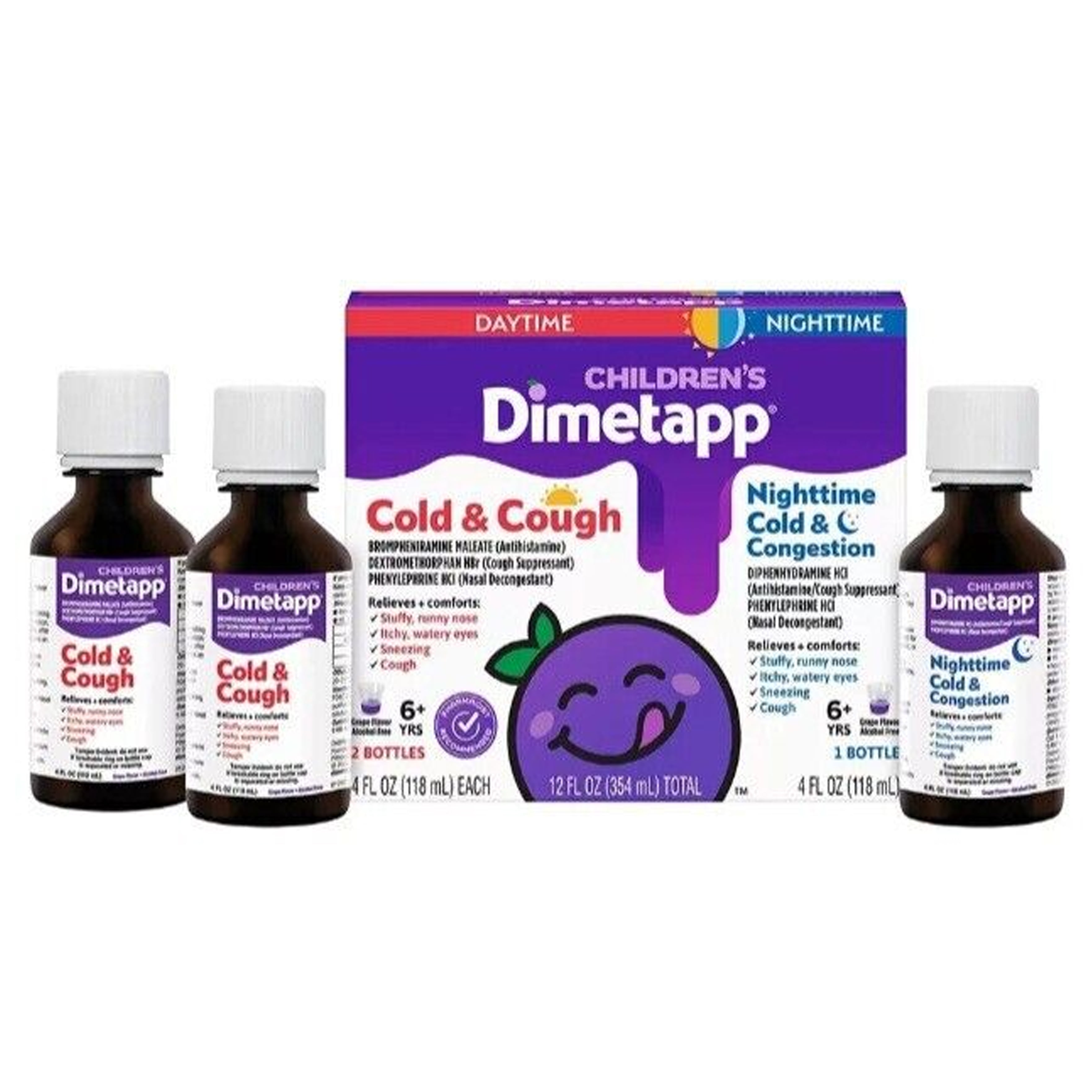 Children's Day & Night Pack Grape Flavor Cough Syrup (4 fl. oz., 3 pk
