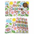 thumbnail image 1 of Children's Day Placemats Set of 12 Cartoon Cute Sun Nature Flowers Leaf Place Mats Indoor Wipeable Table Mats Washable Cloth Dining Table Placemats for Kitchen Holiday Party Home Decor 13x19 Inch, 1 of 9