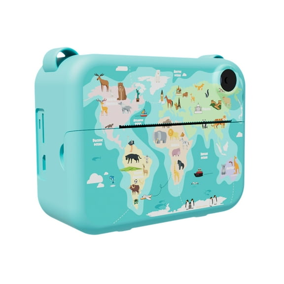 Children's Digital Camera, Take Pictures Video Photos, Instant Printed Immediately Use Disposable Photo Paper Built-in Music Player Built-in Funny Games Blue