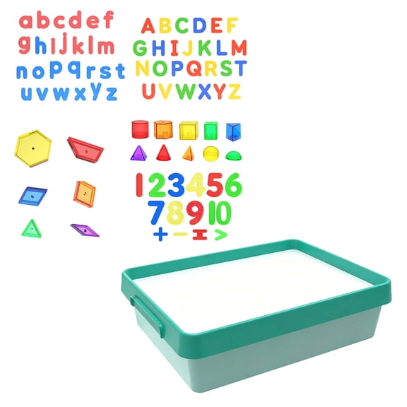 Children's Drawing Light Box with Illuminated Tracing Panel, Side Grip Tray, and Clear Panel for Quiet Learning Time