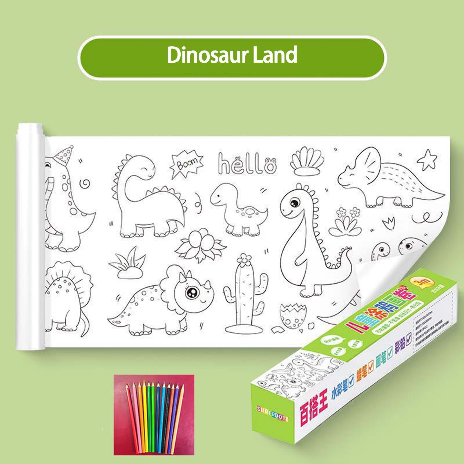 Drawing Color Paper Rim RnemiTe-amo Drawing Art Paper Innovative Crafts Roll for Kids, 11.90 ...