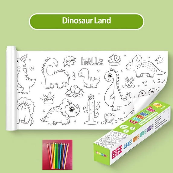 RnemiTe-amo Drawing Art Paper Innovative Crafts Roll for Kids, 11.90" x1.50" x1.50", 0.3 lb