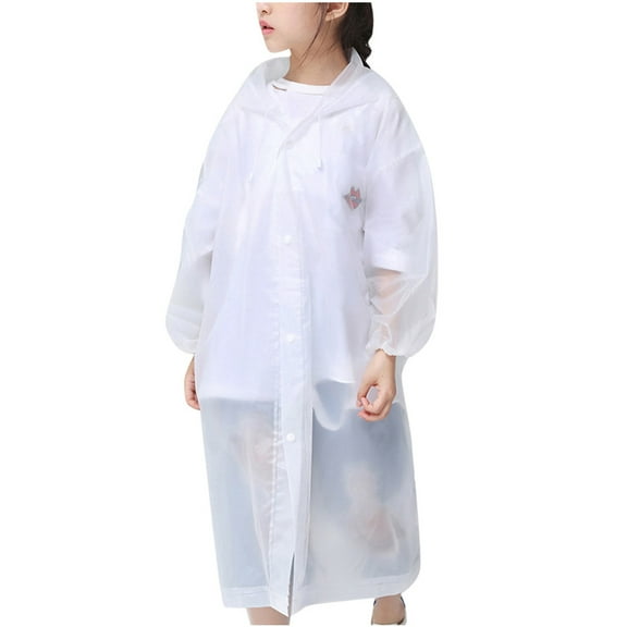 Children's EVA Raincoat - Thick, Transparent, Hooded, Waterproof, Suitable for Outdoor Activities