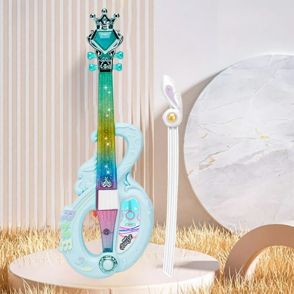 Children's Violin Toy, Early Education Musical Instrument, Light Up Violin With Bow, Fun Pretend Play Toy, Holiday Birthday Gift For Kids