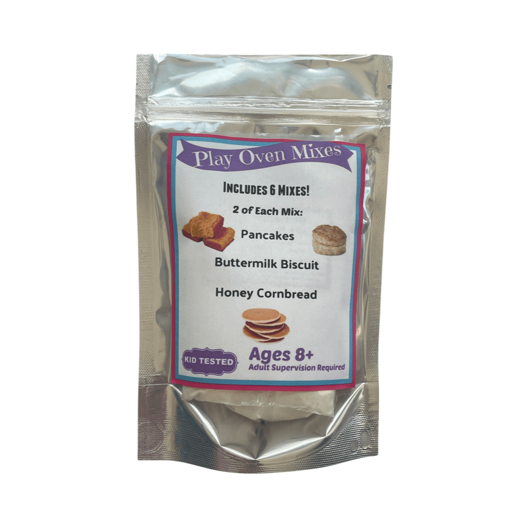 Children's Easy to Bake Oven Mixes Play Toy Real 6 Mix Super Pack Refill Kit Honey Cornbread Buttermilk Biscuits Pancakes Flapjacks Ultimate Set Cooking Baking Supplies Net Wt 4.8 oz