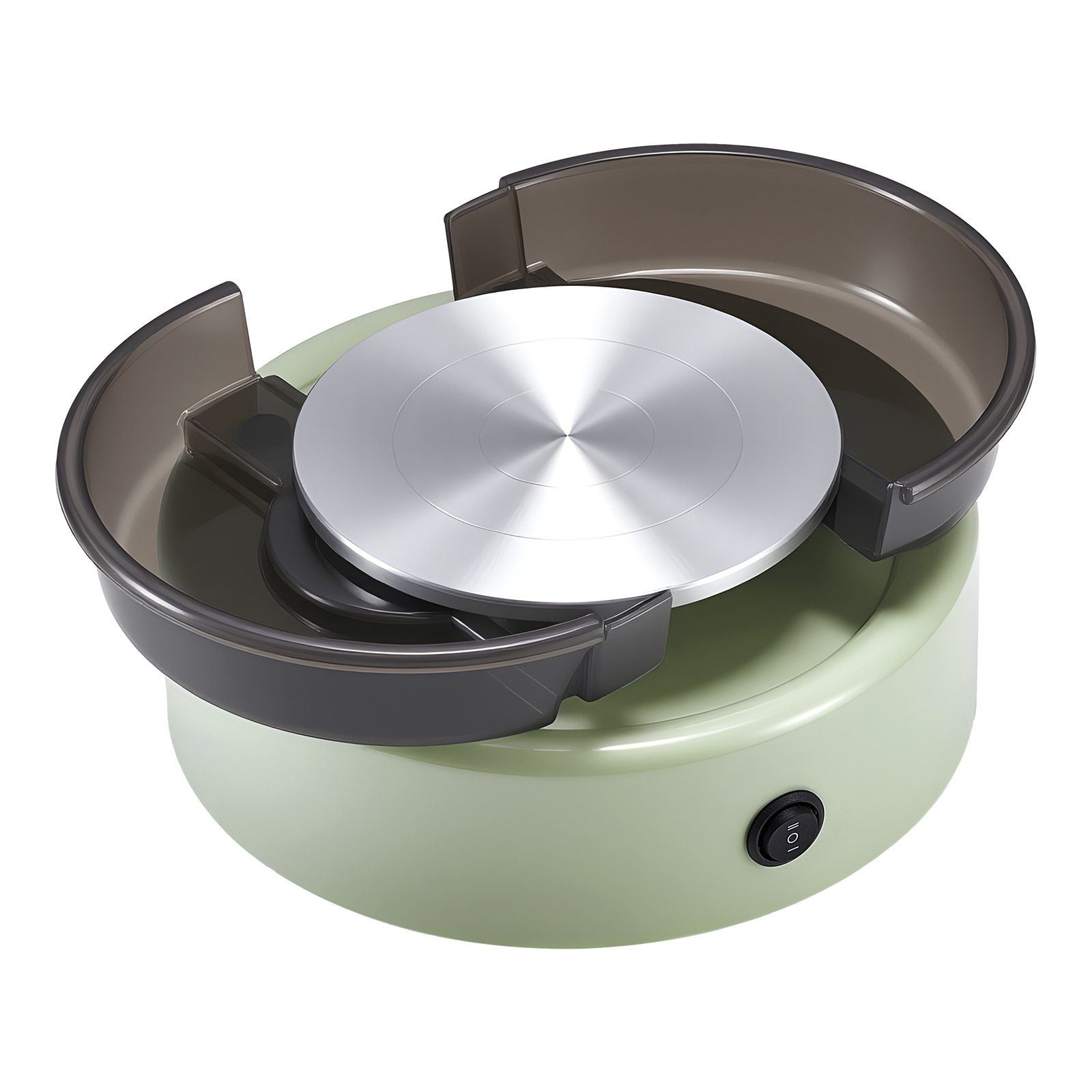 Children's Electric Pottery Wheel: Compact 6-Inch Spinning Turntable for Modeling Clay, Green