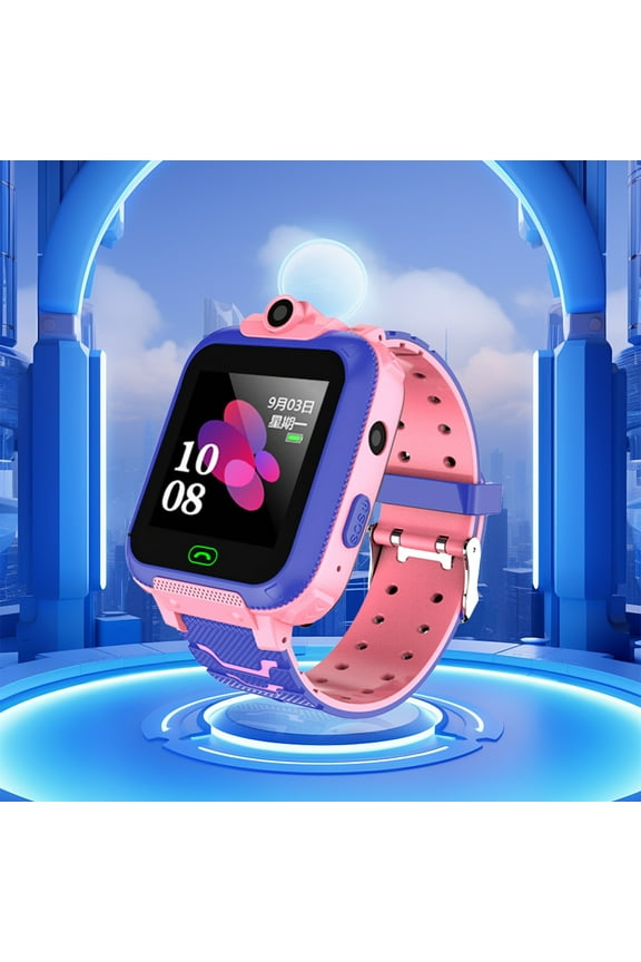 Children's Electronic Watch Girls Boys Birthday Gift For 3 4 5 6 7 8 9 Year Olds Screen Toddler Sports Smart Watch With Camera HD Calling Two Colors