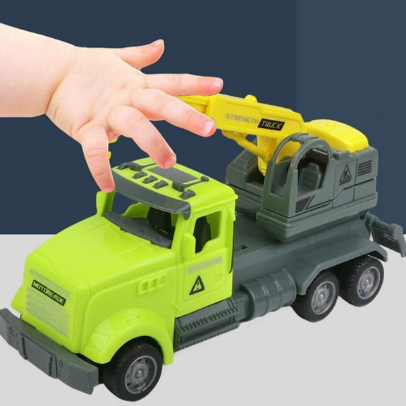 Children Engineering Car Toy, Simulation Construction Vehicle Model, Push Back Forth Wheels, Hand-Eye Coordination Development, Early Learning Gift for Boys
