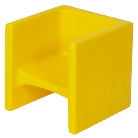 Children's Factory Cube Chair, 15 x 15 x 15 Inches, Yellow