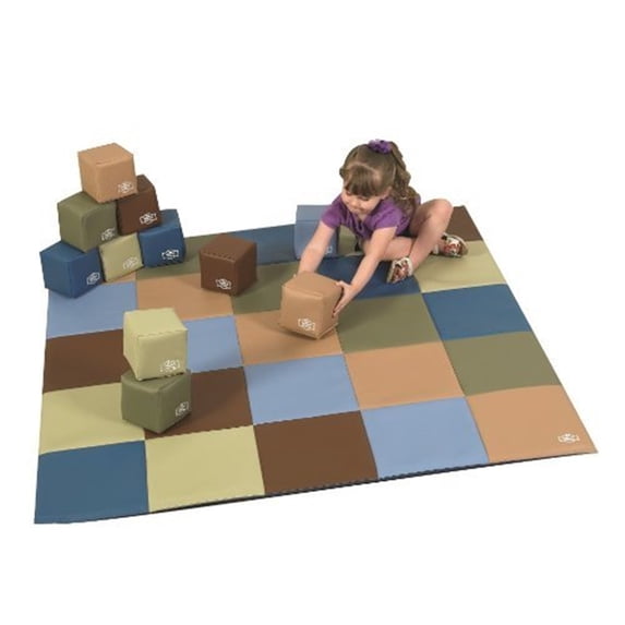 Patchwork Mat and 12 Pc. Block Set - Woodland