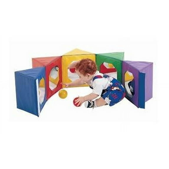 Children's Factory Pentagon Multi-Image Mirror, 20 W x 19 D x 12 H Inches, Primary