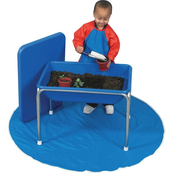 Children's Factory Small Sensory Table and Lid Set - Rectangle Top - Four Leg Base - 4 Legs - 28.50" Table Top Length x 20.50" Table Top Width - 20.50" Height - Blue, White - Plastic