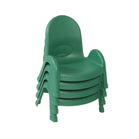 Value Stack 5" Child Chair - Set of 4 - Shamrock Green