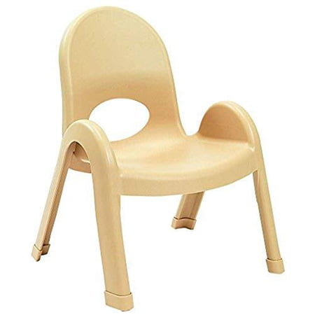 Angeles 9 in. Kids Stacking Chair in Natural Tan