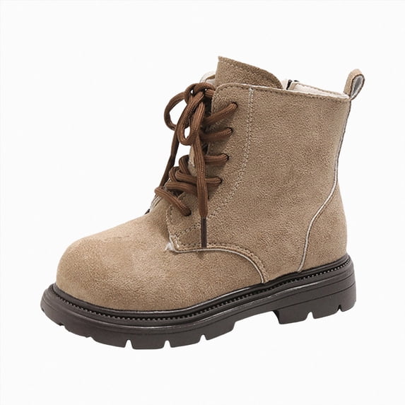 Children's Fashion Leather Boots Toddler Girls Soft Sole Boots for Fall Winter