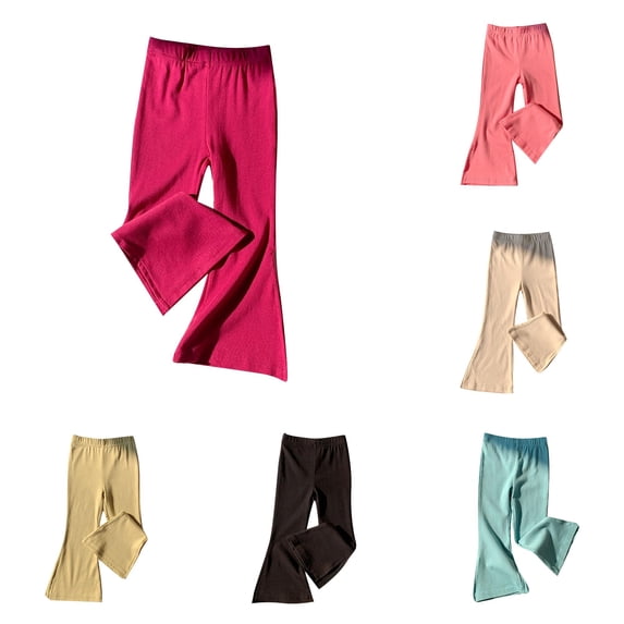 Children's Fashion Versatile Casual Flared Pants Small Children's Solid Color Trousers Cat and Girls Clothes Winter 9-10 Years