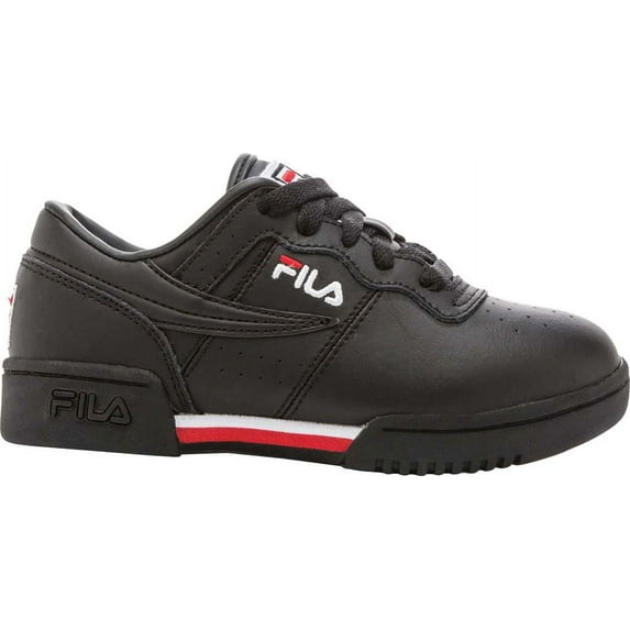Children's Fila Original Fitness Sneaker Black/White/Red 1.5 M