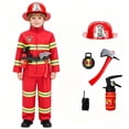 thumbnail image 1 of Children's Firefighter Costume Sets, Firefighter Role-Play Outfits for Boys and Girls, Halloween Party Costumes, 1 of 9