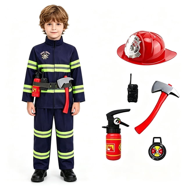 Firefighter Slickers Children's Firefighter Costume Sets, Firefighter Role-Play Outfits for ...
