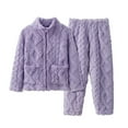 thumbnail image 1 of Children's Flannel Cardigan Pajamas Boys and Girls Winter Thickened Medium Children's Home Wear Zipper Set Size 9-10 Years, 1 of 2