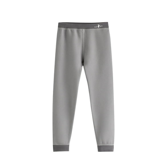 Children's Fleece Leggings Pants Solid Color Thermal Warm Elastic Waist Pant Casual Comfortable Legging for Kids Gray 2-3 Years