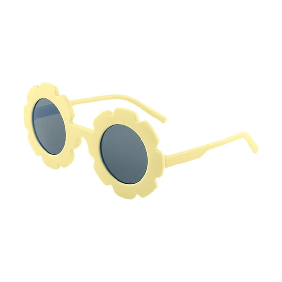 Children's Flower Sunglasses Preschool Girls' Round Flower Sunglasses Baby Cute Sunglasses Outdoor Beach Color Sunglasses