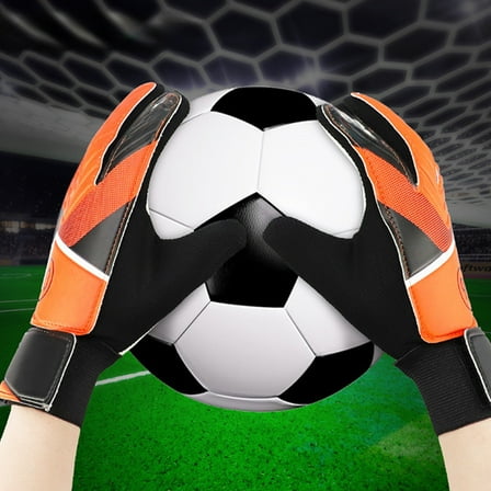 Children's Football Goalkeeper Gloves Rubber Wallop Proof Safety Gloves for Kids Impact Protection Training Equipment